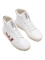 Old 80s Boots, white-red monocolor